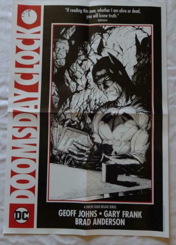 DOOMSDAY CLOCK  Promo poster, 16 x 18, 2017, DC, BATMAN Unused   016