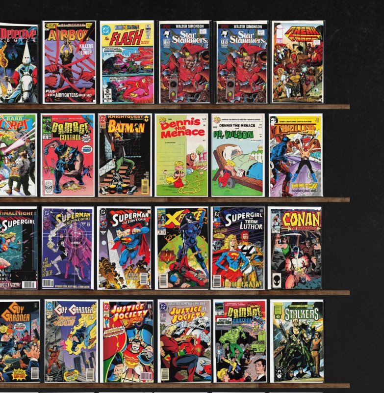 Huge Lot 150+ Comics with The Shadow, Guy Gardner, Marvel Universe & More!