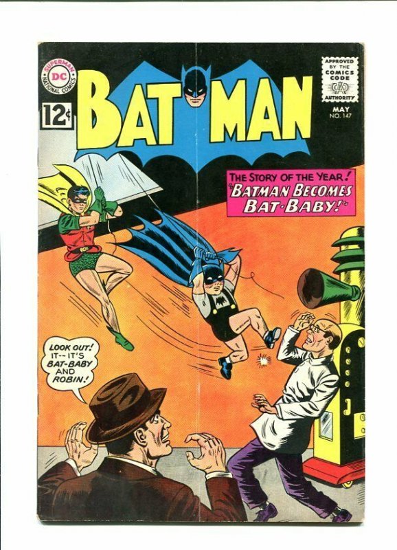 BATMAN 147-1962-BAT BABY COVER VG 