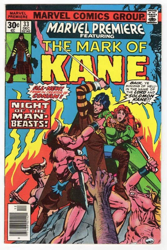 Marvel Premiere #33 VINTAGE 1976 Marvel Comics Solomon Kane
