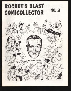 Rocket's Blast & Comicollector #51 1967-1st offset printed issue-Walt Disney ...