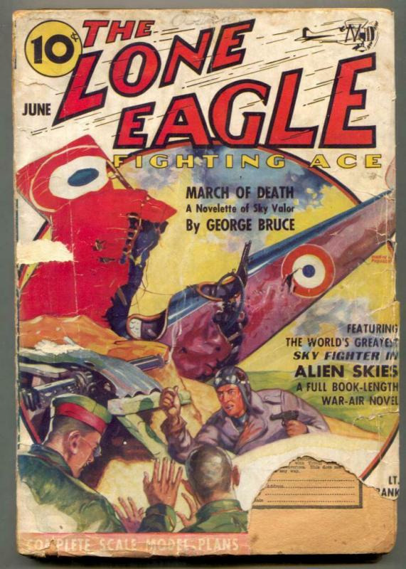 The Lone Eagle Pulp June 1937- Alien Skies G
