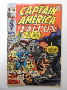Captain America #136 (1971) GD Condition! Moisture damage