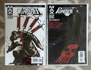 Punisher Max #70 + 75 Series 7 NM Lot 2004 Last Issue