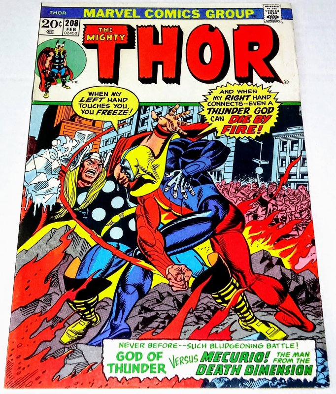 Thor #208 (7.5) MERCURIO! The man from the Death Dimension! Bronze Age (ID#56A)