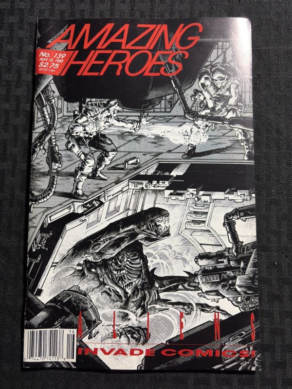 1988 AMAZING HEROES Magazine #139 FN+ 6.5 Aliens Invade Comics / Godzilla