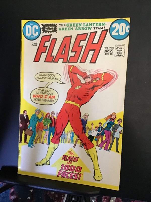 The Flash #218  (1972) Mid high grade Neil Adams Green Lantern back up! FN/VF