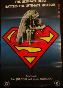 SUPERMAN vs ALIENS Promo poster, 22 x 34, 1995, Unused, more in our store