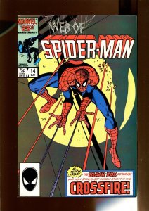 Web Of Spider Man #14 - Mike Harris Art! (9.0) 1986