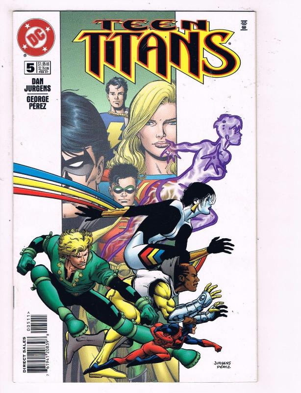 Teen Titans #5 VF DC Comics Comic Book Jurgens Perez 1996 DE14