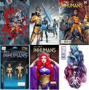 ALL NEW INHUMANS #1 6 COVER VARIANT SET! 1:25 + CHEUNG + HIP HOP + 1:15 COSPLAY+