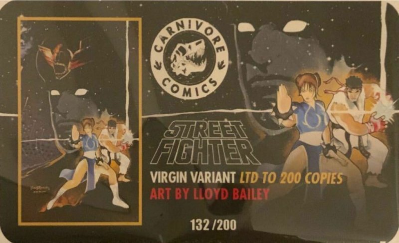 STREET FIGHTER SCI FI AND FANTASY #1-LLOYD BAILEY VI4GIN VARIANT W/NUMBERED COA.
