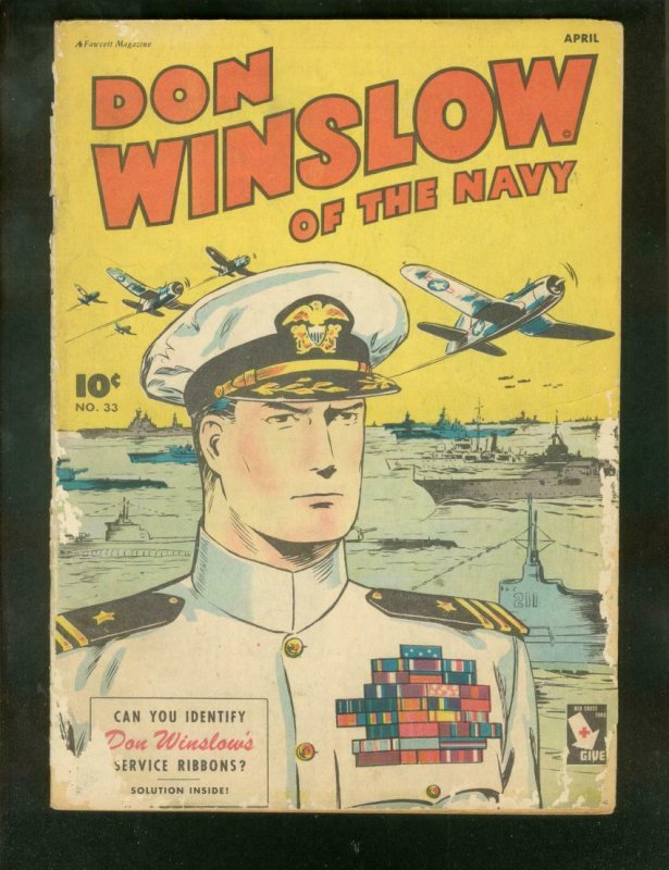 DON WINSLOW OF THE NAVY #33 1946-FAWCETT-SERVICE RIBBON FR/G