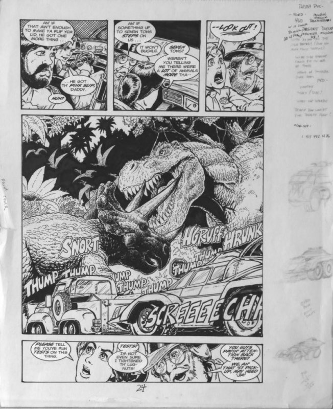 BUDD ROOT original published art, CAVEWOMAN #2 pg #24, RAIN series, 14x17