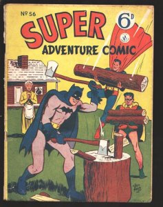 Super Adventure #56 1950'-Australian edition-Superman & Batman cover & storie...