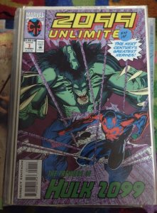 2099 UNLIMITED  # 1  1987 MARVEL  KEY  1ST APPERANCE  HULK 2099 +SPIDERMAN 2099