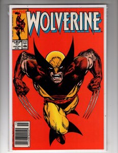 Wolverine #17 Newsstand Edition (1989)  VF+ Classic John Byrne Cover / EC#12