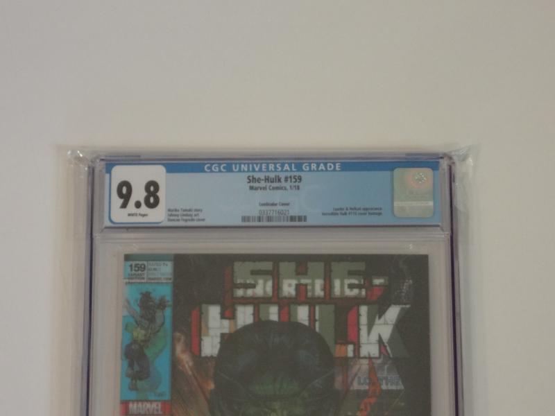 She-Hulk #159 CGC 9.8; 3D lenticular cover--Homage to Incredible Hulk #115!!