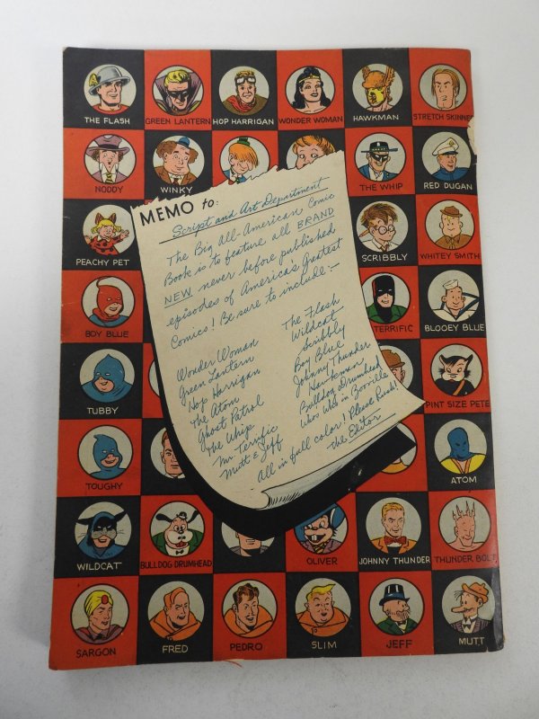 The Big-All American Comic Book (1944) GD/VG Condition 1 1/2 in spine split