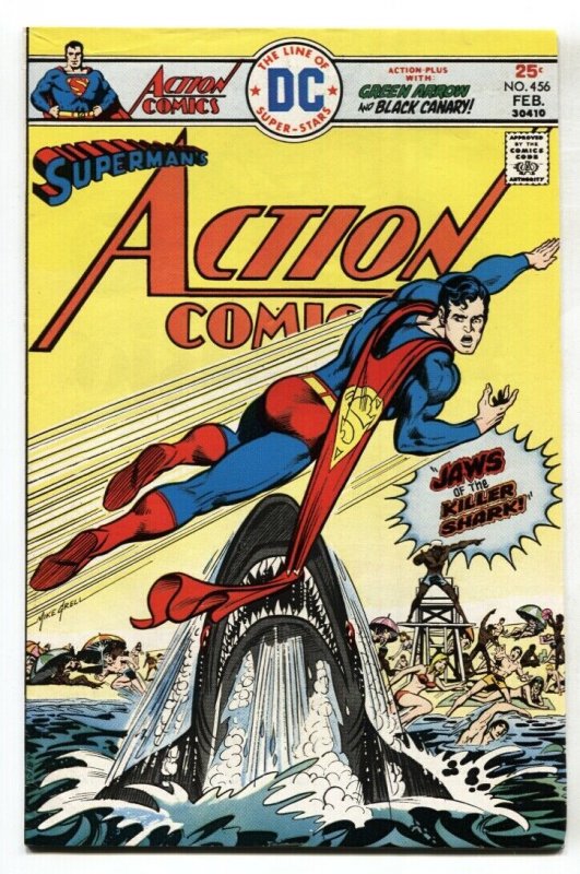 ACTION COMICS #456 1975-SUPERMAN-DC COMICS-JAWS cover