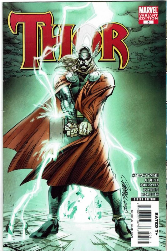 Thor #5 (2007 v3) J Scott Campbell Variant 1st Female Loki NM-