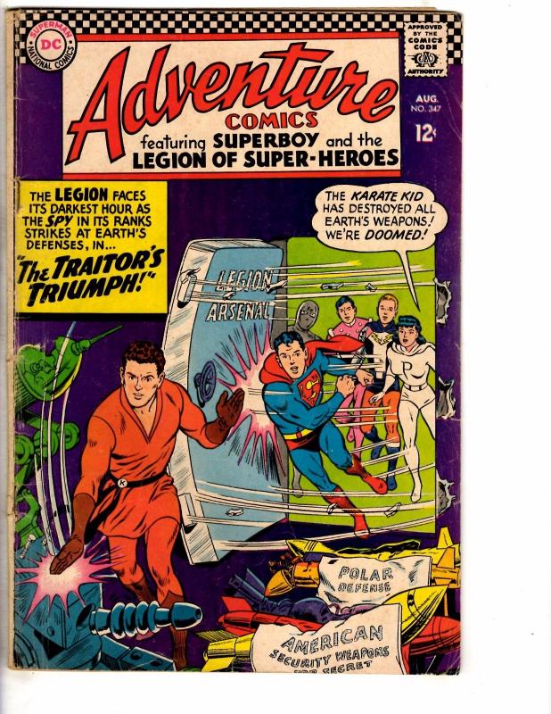 Lot Of 2 Adventure Comics Feat. Legion Of Super-Heroes Superboy # 330 347 YY2