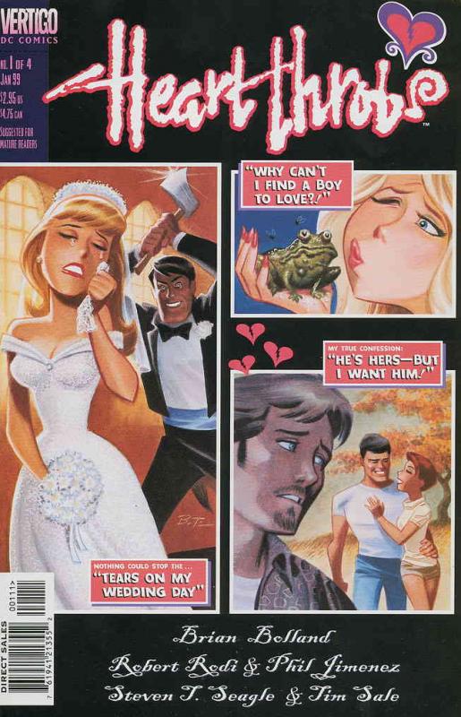 Heartthrobs (Vertigo) #1 VF/NM ; DC/Vertigo | Bruce Timm Wedding Cover Heart Thr