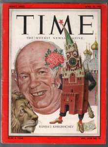 Time 4/30/1956-Nikita Khrushchev cover-historic info-VG