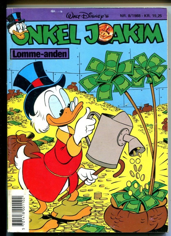 Onkel Joakim #8 1988-Disney-Danish-Uncle Scrooge-Carl Barks-Mickey Mouse-VG