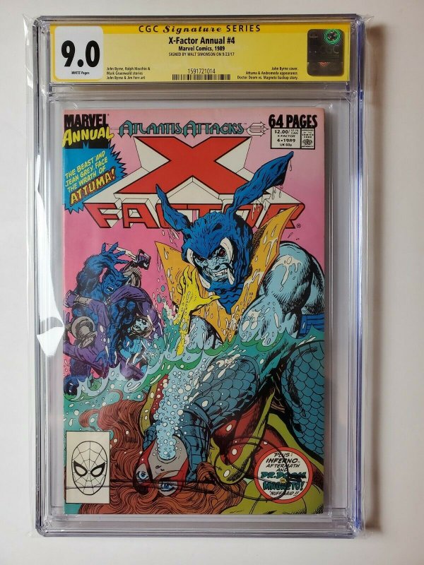 X-Factor Annual #4 CGC 9.0 Signed By Walt Simonson