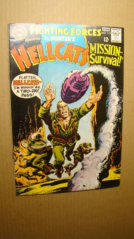 OUR FIGHTING FORCES 113 *SOLID COPY* JOE KUBERT ART 1967 HELLCATS VS NAZI TRAIN