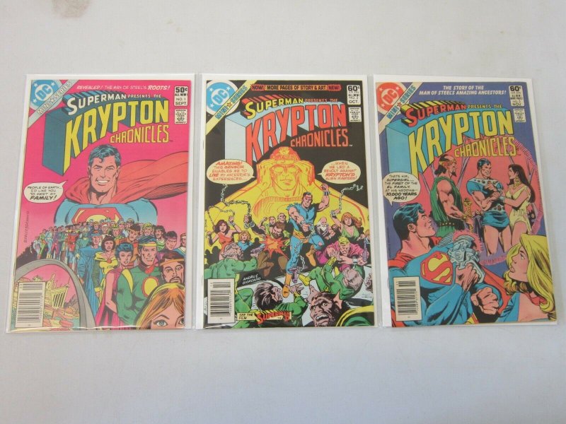 Superman Krypton Chronicles Set #1-3 8.0 VF (1981)