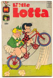 Little Lotta #95 1971 1971-  Bicycle cover- Richie Rich incomplete