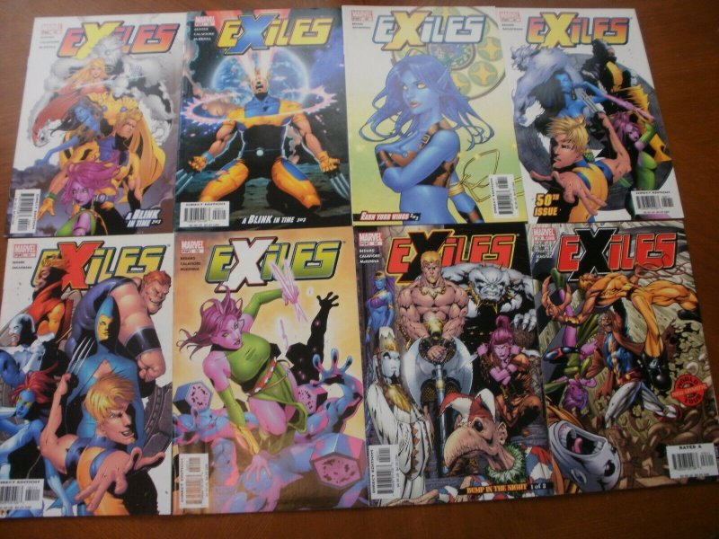 8 Marvel EXILES Comic #44 45 48 50 51 52 55 73 (Blink Time Earn Wings Bump Night