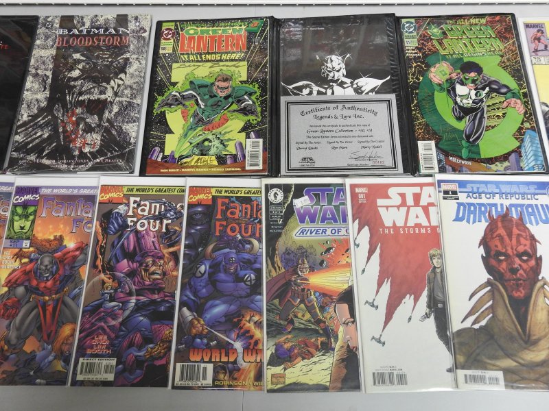 Huge lot of 120+ comics! Two Green Lanterns Triple Signed!