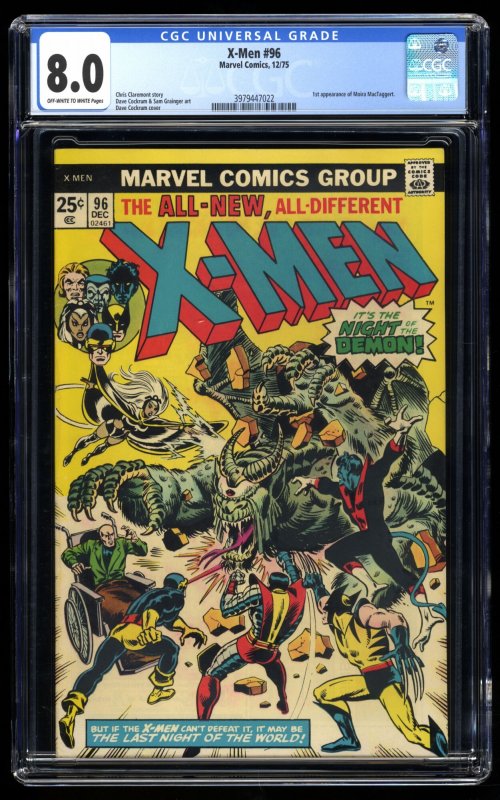 X-Men #96 CGC VF 8.0 Off White to White 1st Appearance Moira McTaggert!