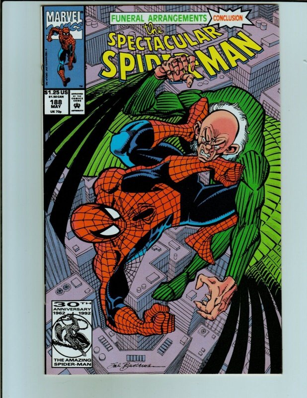 Spectacular Spider-Man #186,#187,& #188(1992) MARVEL COMICS.VF/NM Lot of 3 books