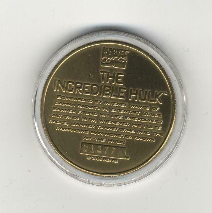 Highland Mint Marvel Medallion - Hulk - Limited Pure .999 Bronze - COA - 25,000