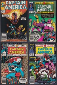 Captain America 356 357 358 361 Marvel Comics 1989 Lot of 4