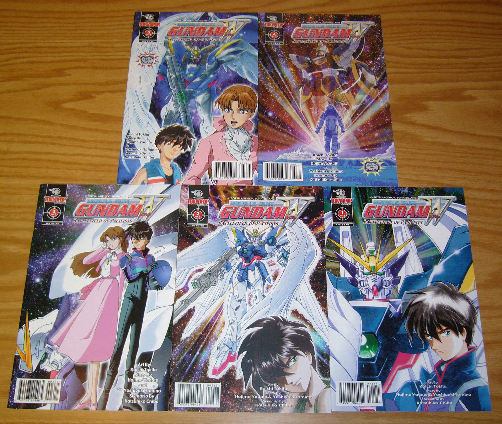 Mobile Suit Gundam Wing Battlefield Of Pacifists 1 5 Vf Nm Complete Series Set Hipcomic