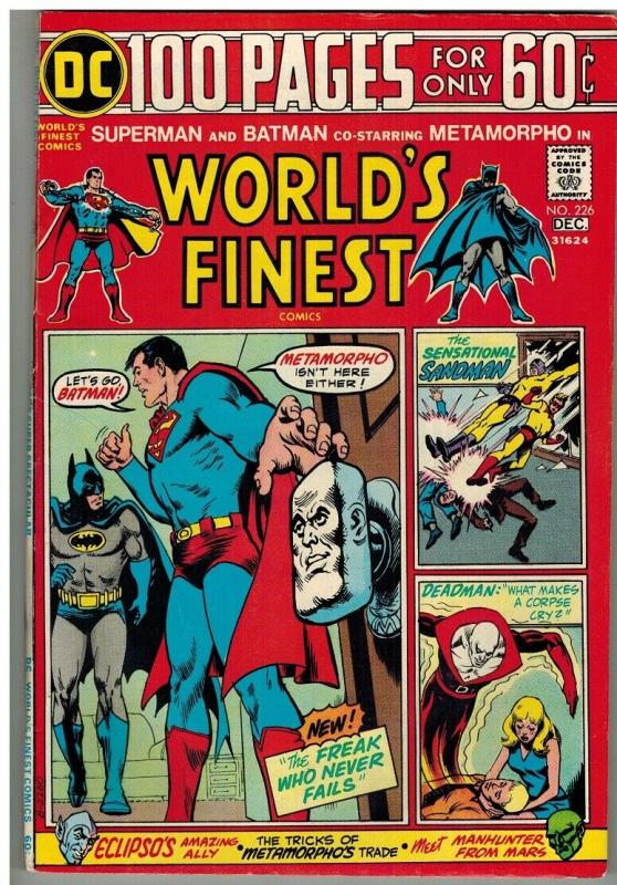 WORLDS FINEST 226 FN- Dec. 1974 100 PAGE GIANT