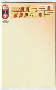 World's Finest Teen Titans # 1 Blank Variant Cover D NM DC 2023 [Q3]