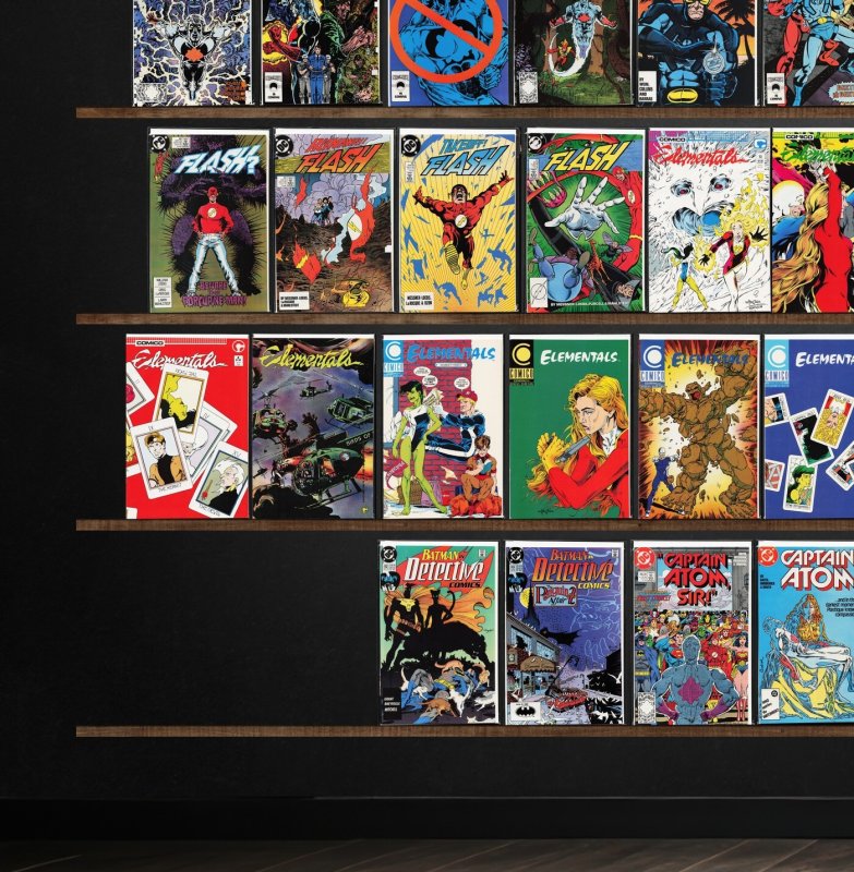 Huge Lot 150+ Comics with Captain Atom, The Flash, Elementals & More!
