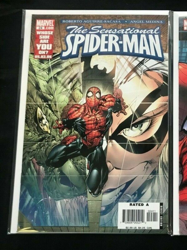 SENSATIONAL SPIDER-MAN #23+24 2PC (VF/NM) NEW CREATIVE TEAM!! 2006