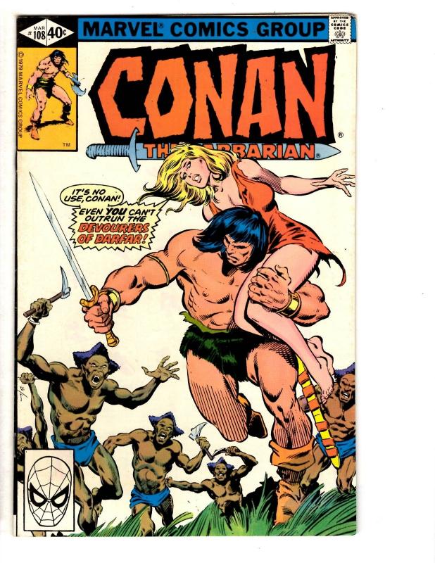 5 Conan the Barbarian Marvel Comic Books # 105 106 107 108 109 Buscema Chan WT12