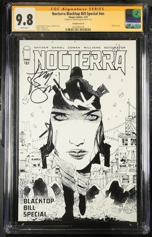 Nocterra Blacktop Bill Special (2022) # nn (CGC 9.8 SS) Signed Tony Daniels