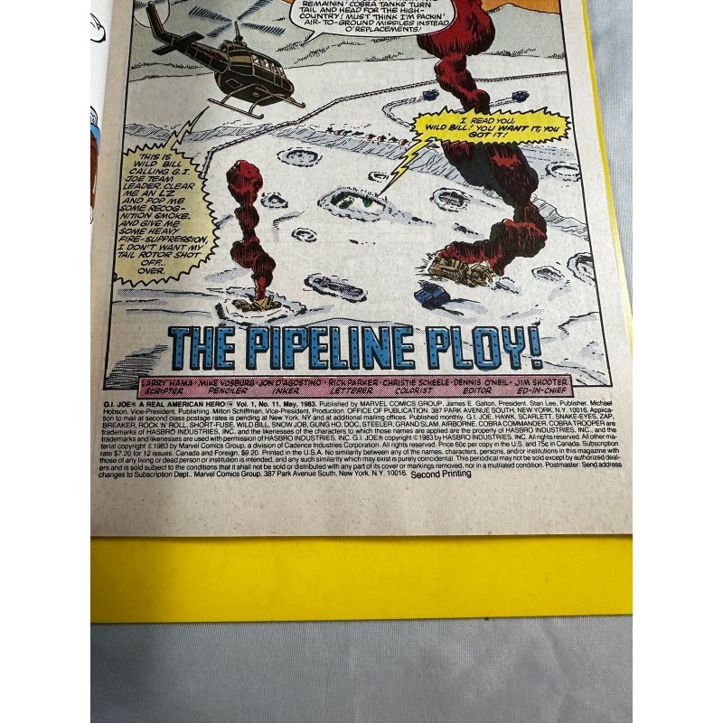 G.I. Joe Real American Hero #11 2nd print VFNM 1982 Marvel Comics