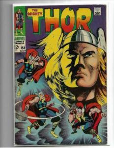 THOR #158 - VG/FN - ORIGIN RETOLD - CLASSIC COVER - LOW GRADE SILVER AGE KEY