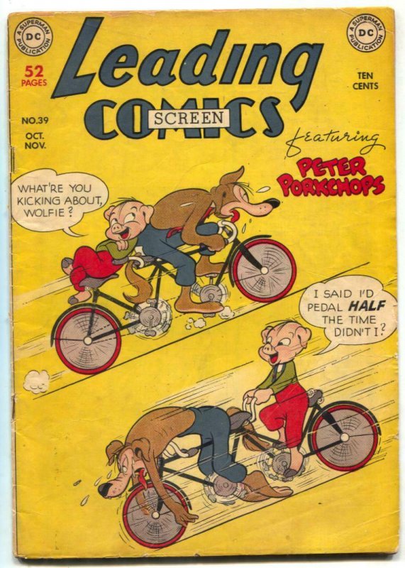 Leading Comics #39 1949- DC Funny Animal- Peter Porkchops VG