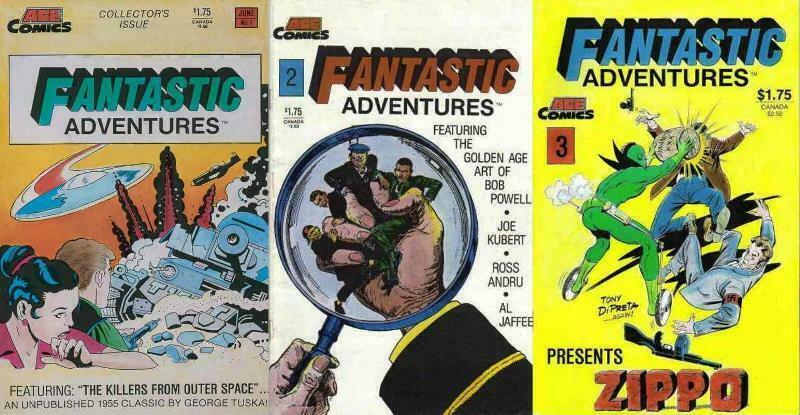 FANTASTIC ADVENTURES (ACE) 1-3  Tuska, Kubert, Andru